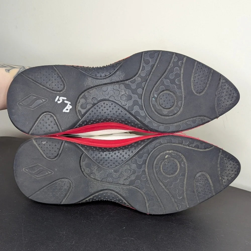 Skechers Ashley Park Street Glam Point the Way Sneakers‎ White Black Red Size 8